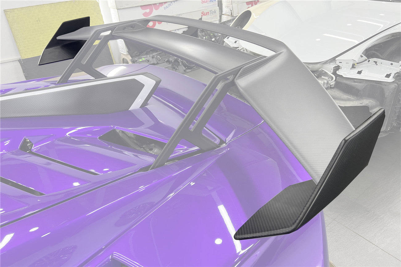 2021 - 2024 Lamborghini Huracan STO Dry Carbon Fiber Trunk Spoiler Side Winglets