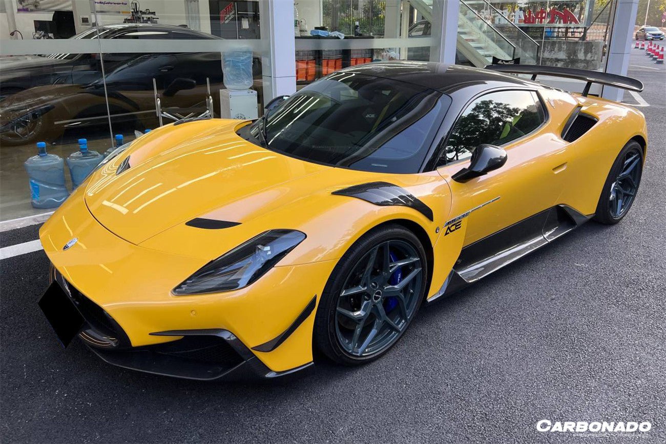 2020 - 2024 Maserati MC20 NVT Style Dry Carbon Fiber Front Lip Splitter