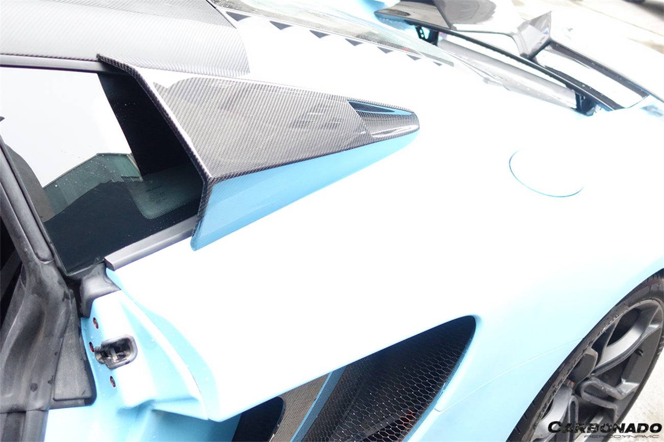 2011-2017 McLaren 650S & MP4 12C BKSS Style Carbon Fiber Quarter Window Scoops - Carbonado