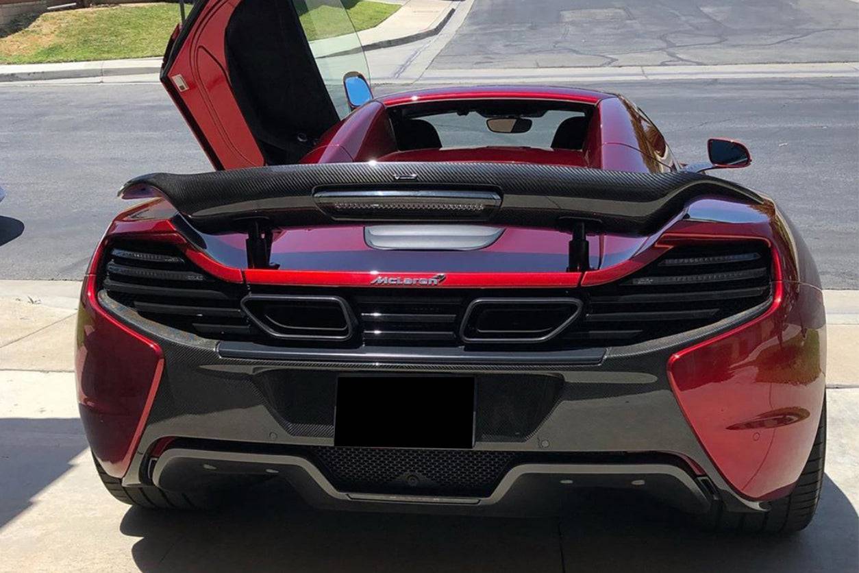 2014-2017 McLaren 650S OEM Style Carbon Fiber Rear Bumper - Carbonado