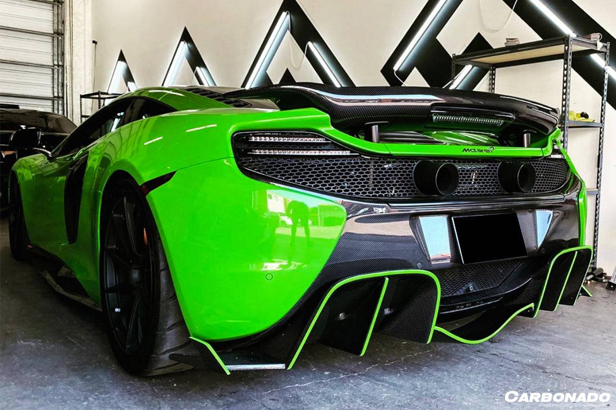 2014-2017 McLaren 650S OEM Style Carbon Fiber Rear Bumper - Carbonado