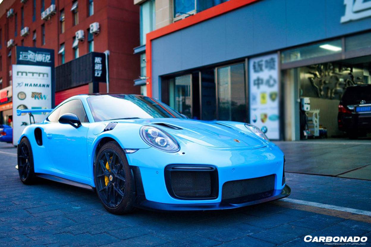 2013-2019 Porsche 991 Turbo & S GT2RS Style Front Bumper and Fender - Carbonado