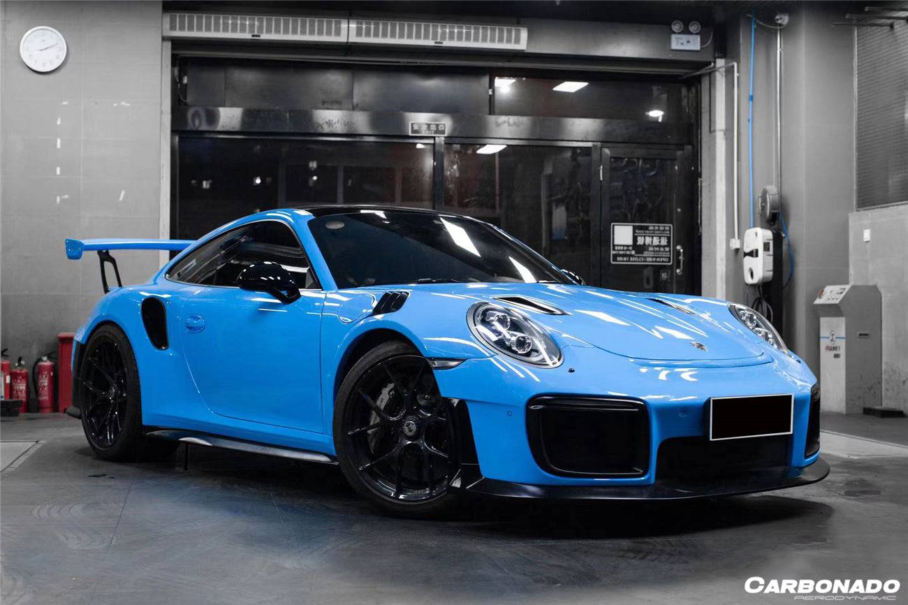 2013-2019 Porsche 911 991-2 Turbo S OEM Style Carbon Fiber Quarter Panel Side Scoops - Carbonado