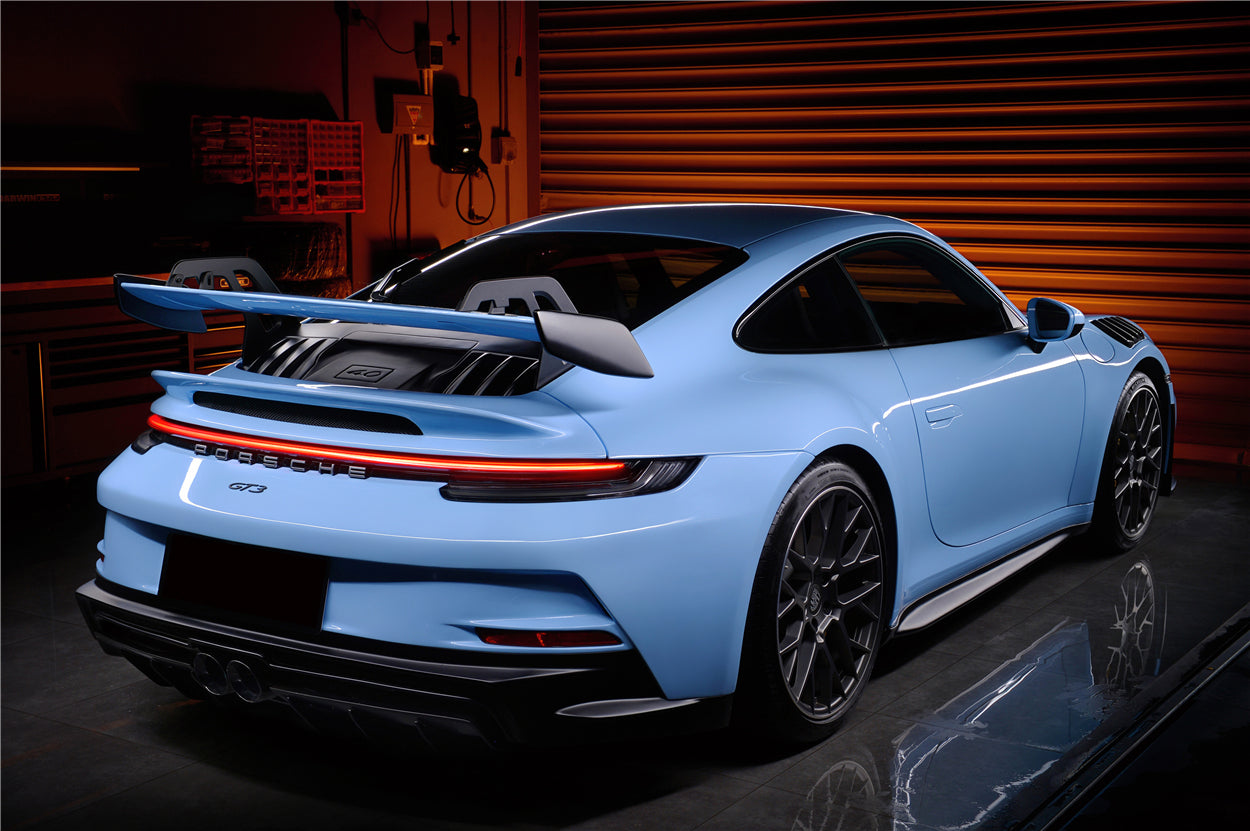 2019 - 2024 Porsche 911 992 Carrera & S & 4 & 4S & Targa & Cabriolet GT3 Style Rear Bumper Red Reflector Panels 