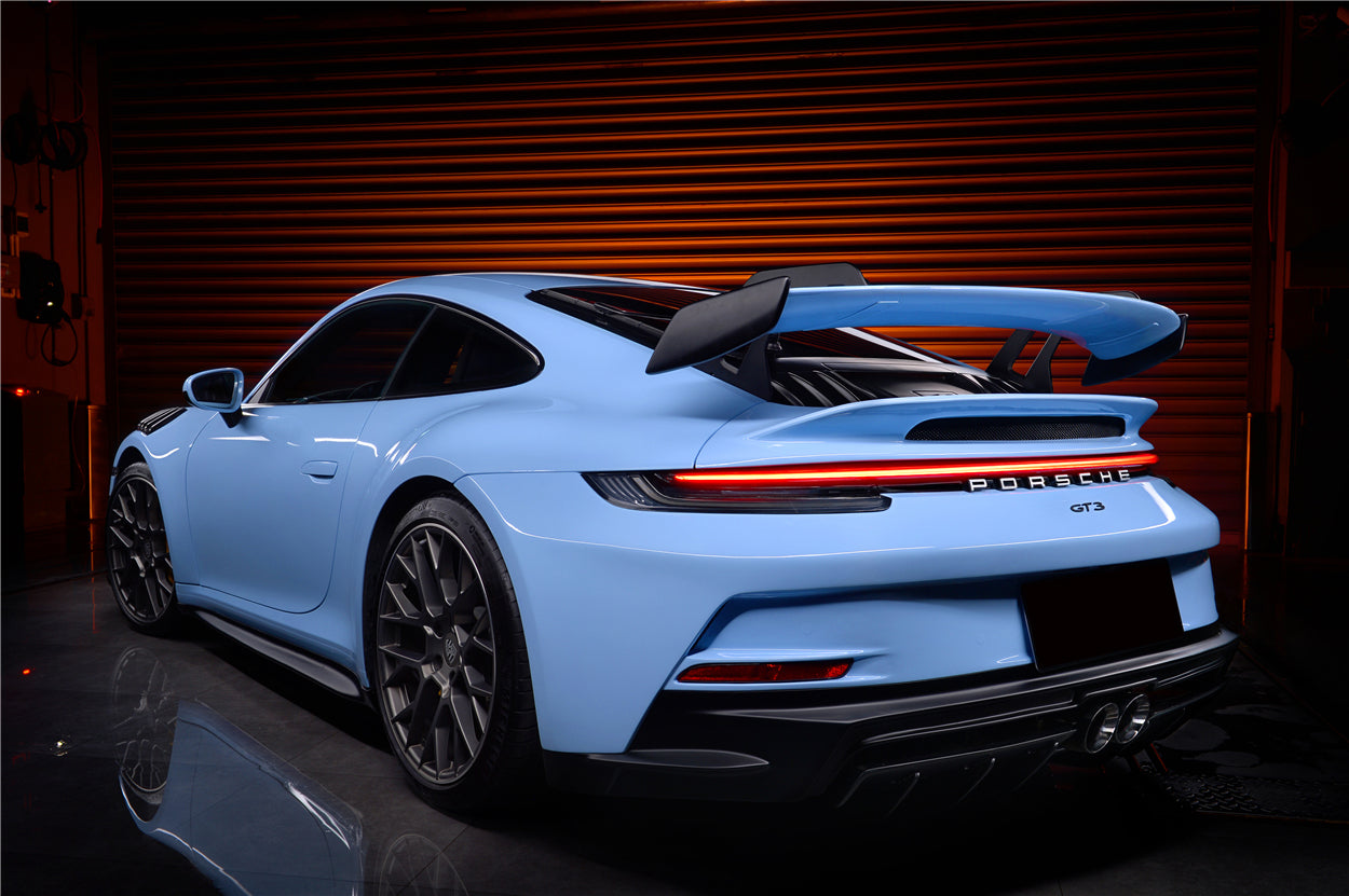 2019 - 2024 Porsche 911 992 Carrera & S & 4 & 4S & Targa & Cabriolet GT3 Style Rear Bumper Red Reflector Panels 