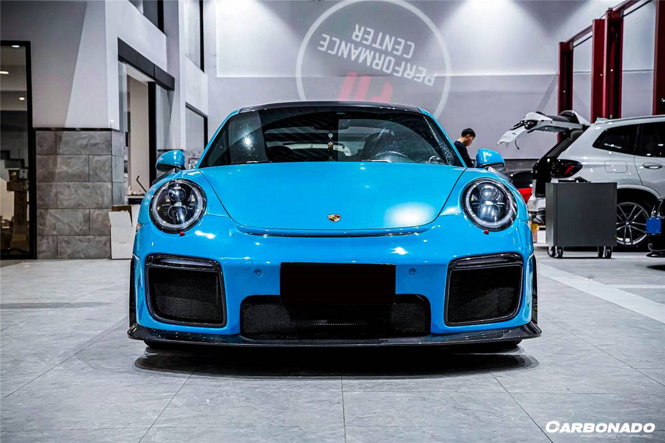 2016-2019 Porsche 911 991.2 Carrera & Targa 4 & 4S GT2RS Style Front Bumper - Carbonado
