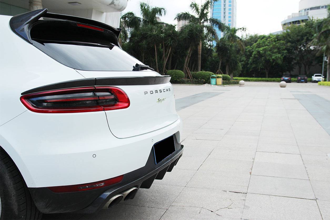 2014-2019 Porsche Macan BS Style Carbon Fiber Rear Decklid Spoiler - Carbonado