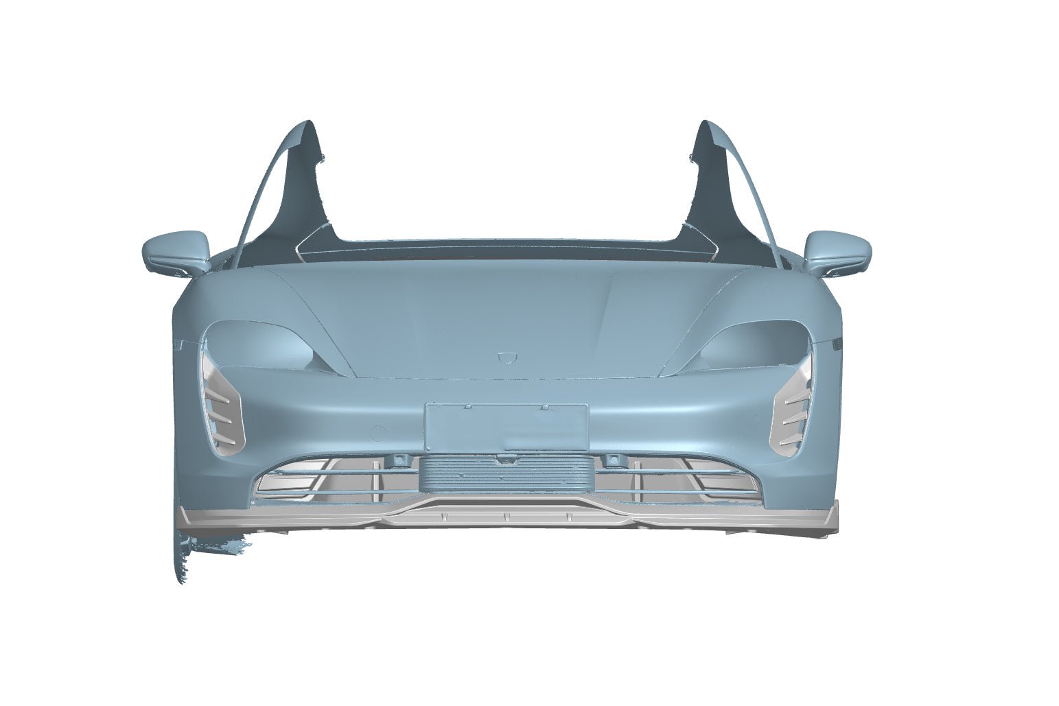 2019-2024 Porsche Taycan & GTS & Turbo AD Style DRY Carbon Fiber Front Lip - Carbonado