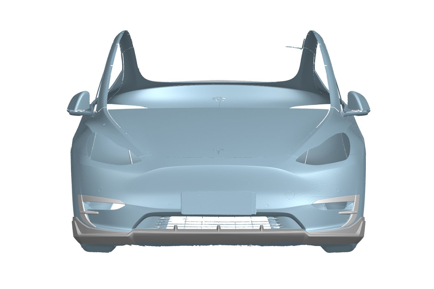 2020-2024 Tesla Model Y AD Style Dry Carbon Fiber Front Lip - Carbonado