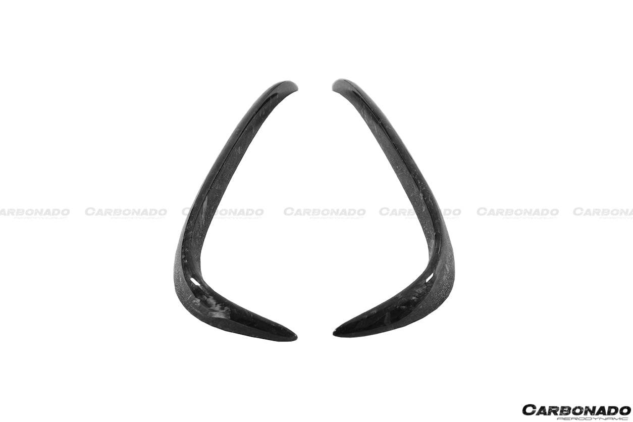 Tesla Model X RZS Style Carbon Fiber Rear Bumper Canards 2016-2021