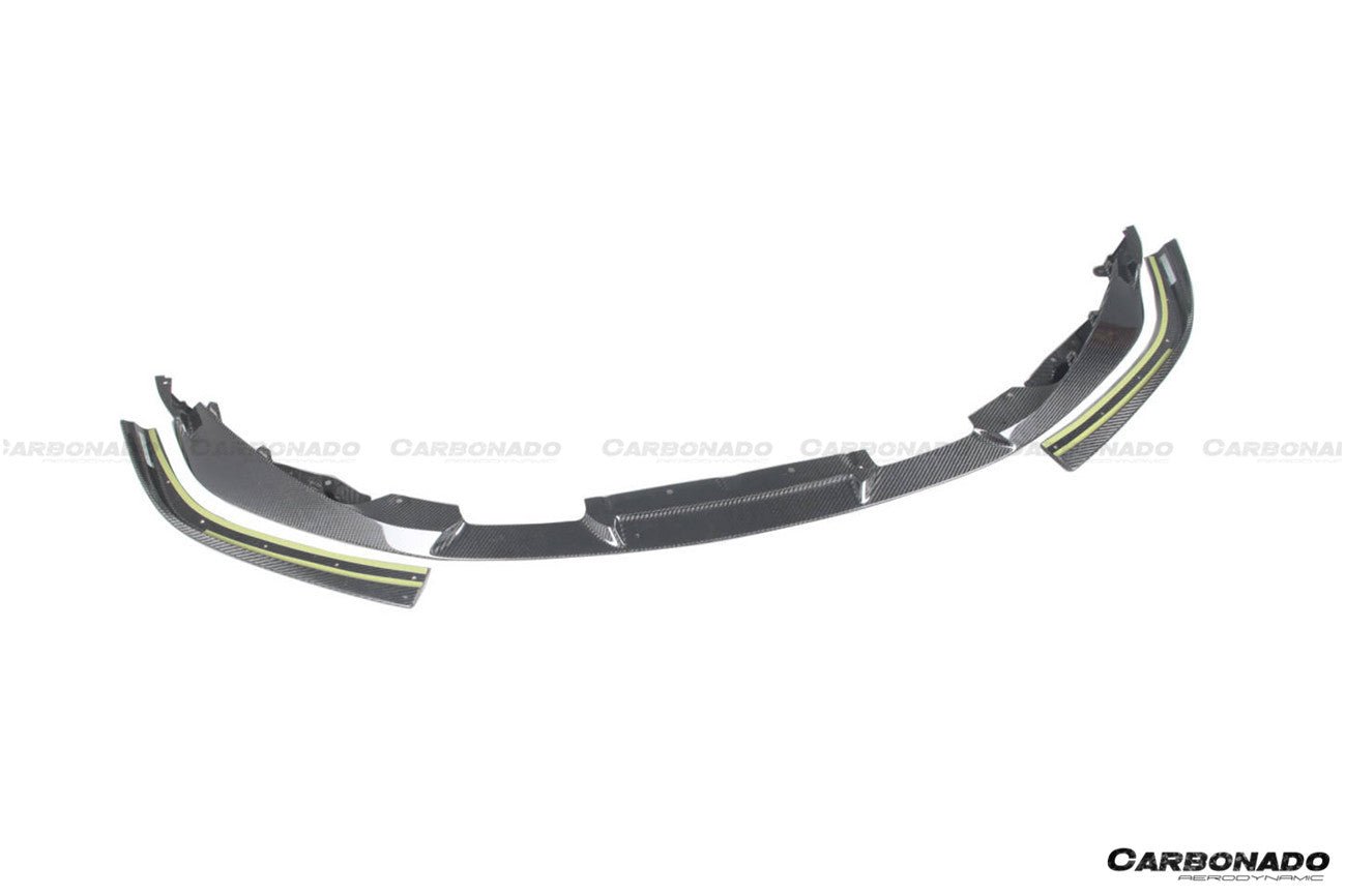 BMW M3 G80 G81 M4 G82 G83 D3 Style Dry Carbon Fiber Front Lip Splitter with Winglets 2021-2024