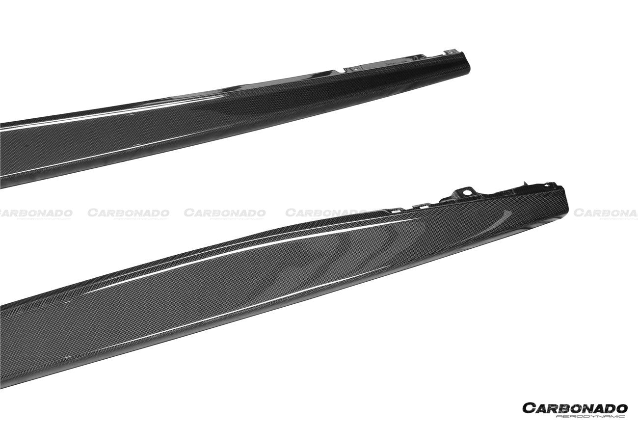 2021 - 2024 Ferrari ROMA OEM Style Dry Carbon Fiber Side Skirts
