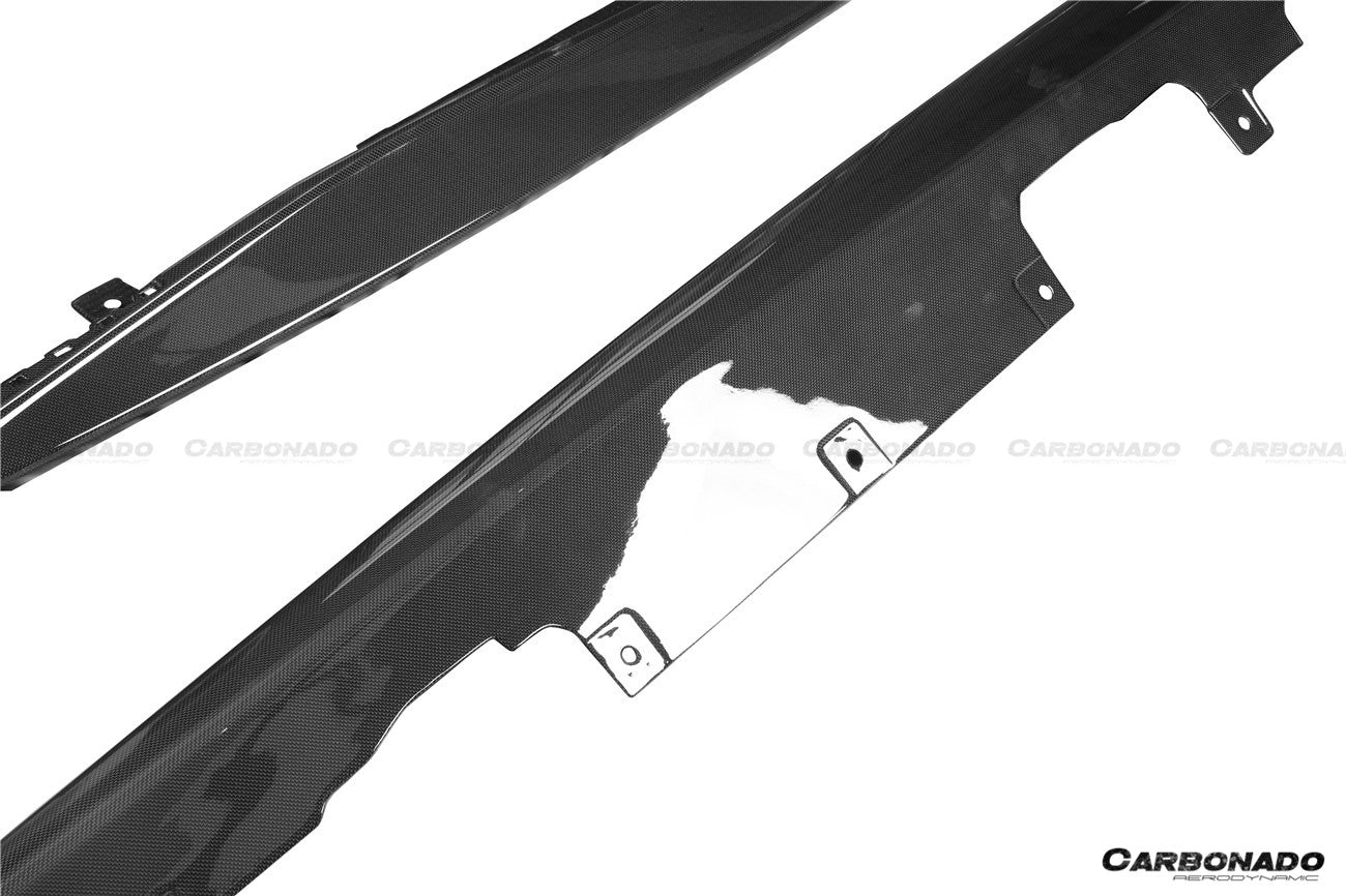 2021 - 2024 Ferrari ROMA OEM Style Dry Carbon Fiber Side Skirts