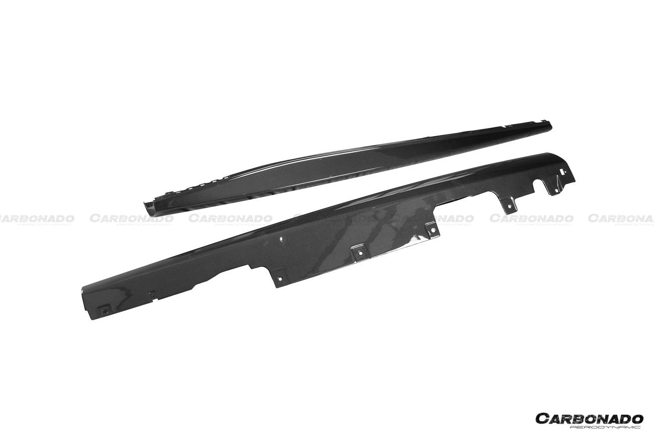 2021 - 2024 Ferrari ROMA OEM Style Dry Carbon Fiber Side Skirts