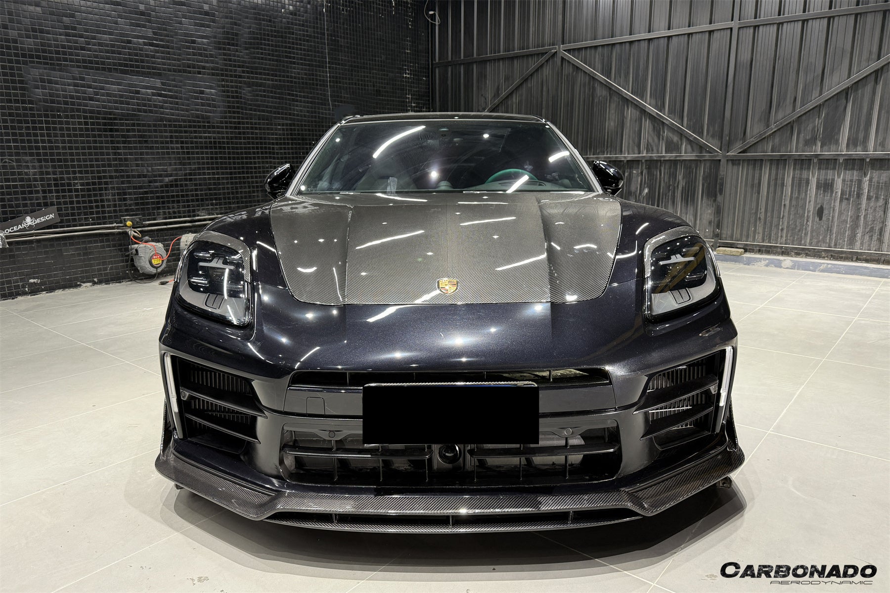 2024-2025 Porsche Panamera 976 OD Style Dry Carbon Fiber Hood - Carbonado
