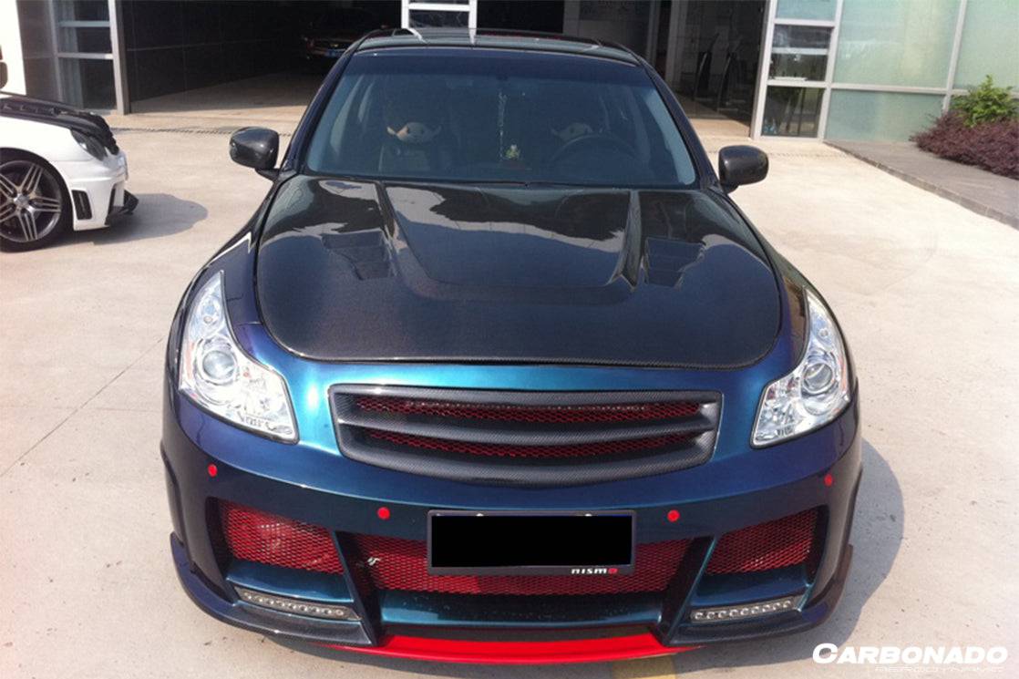 2007-2009 Infiniti G35/G37 Sedan BS Style Hood - Carbonado