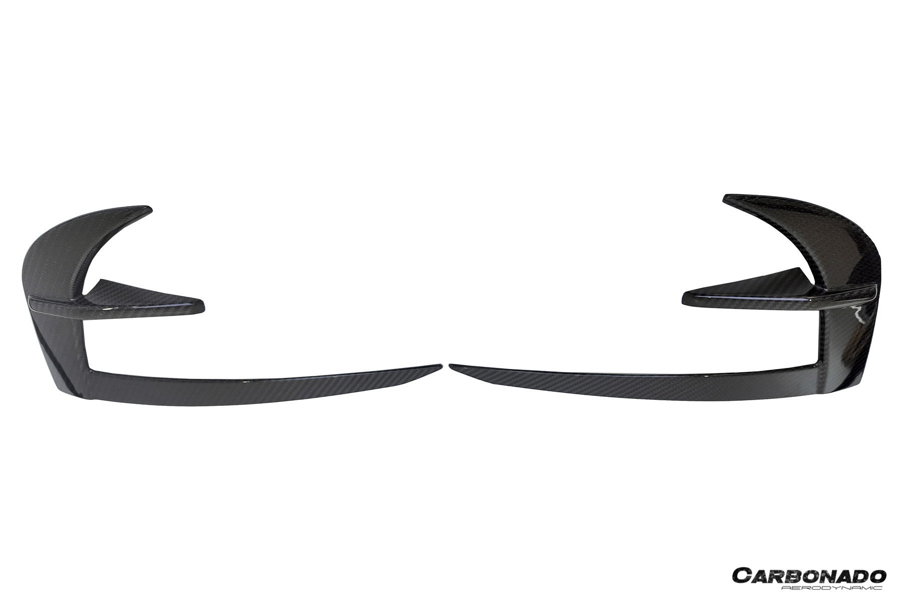 Tesla Model Y AD Style Autoclave Carbon Fiber Front Daytime Running Light Covers 2020-2024
