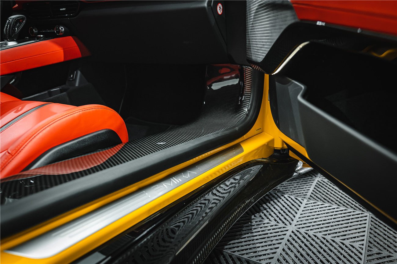 2021-2024 Lotus Emira NYO MNK Style Dry Carbon Fiber Door Sills - Carbonado