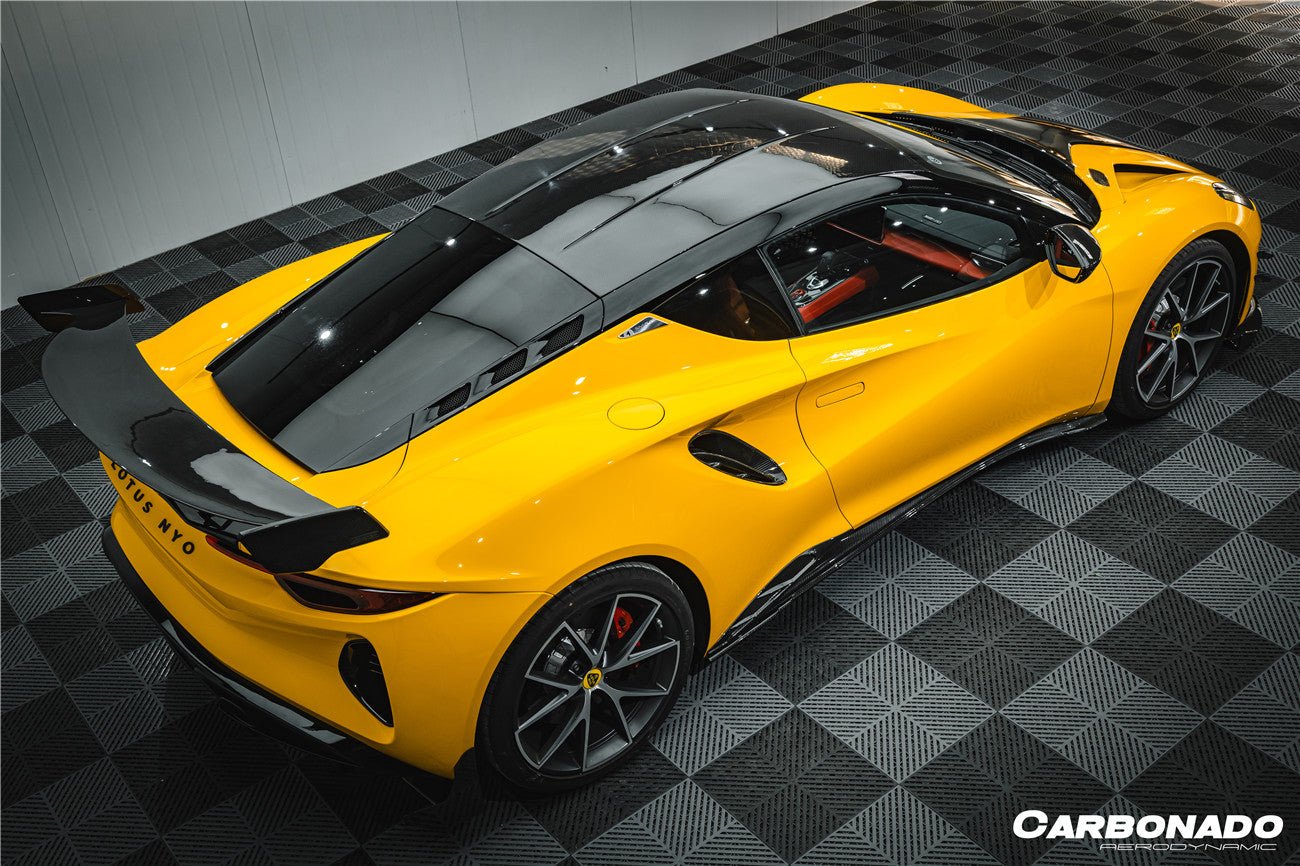 2021-2024 Lotus Emira NYO MNK Style Dry Carbon Fiber Roof Cover - Carbonado
