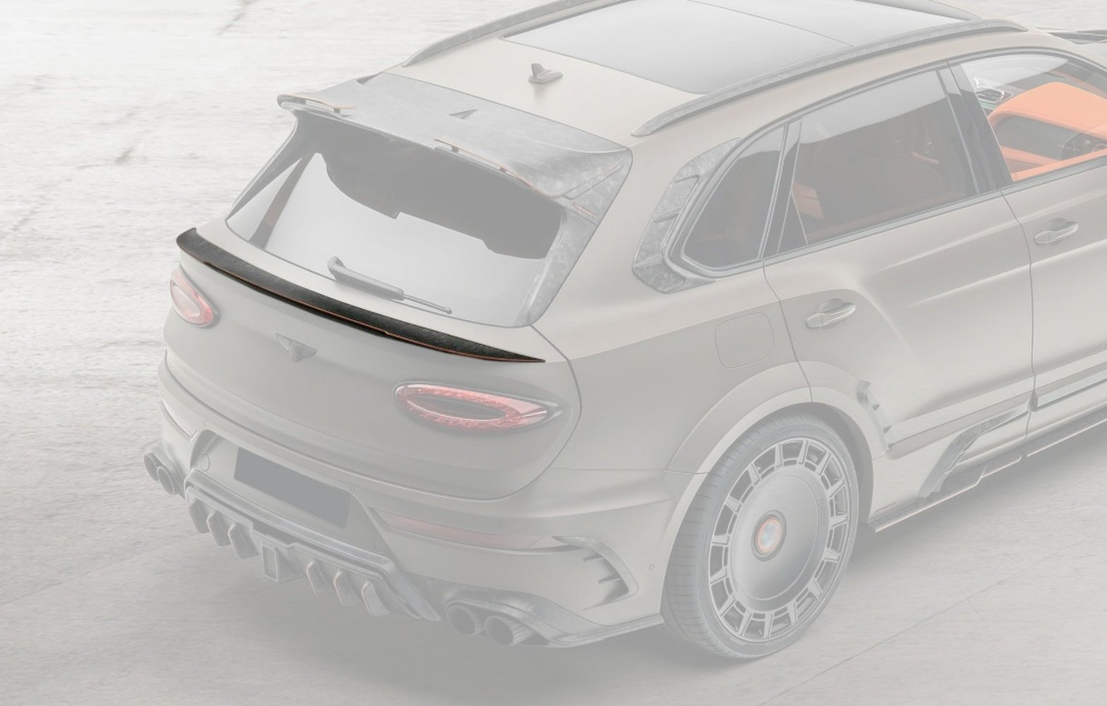 2021-2025 Bentley Bentayga MSY Style DRY Carbon Fiber Trunk Spoiler - Carbonado