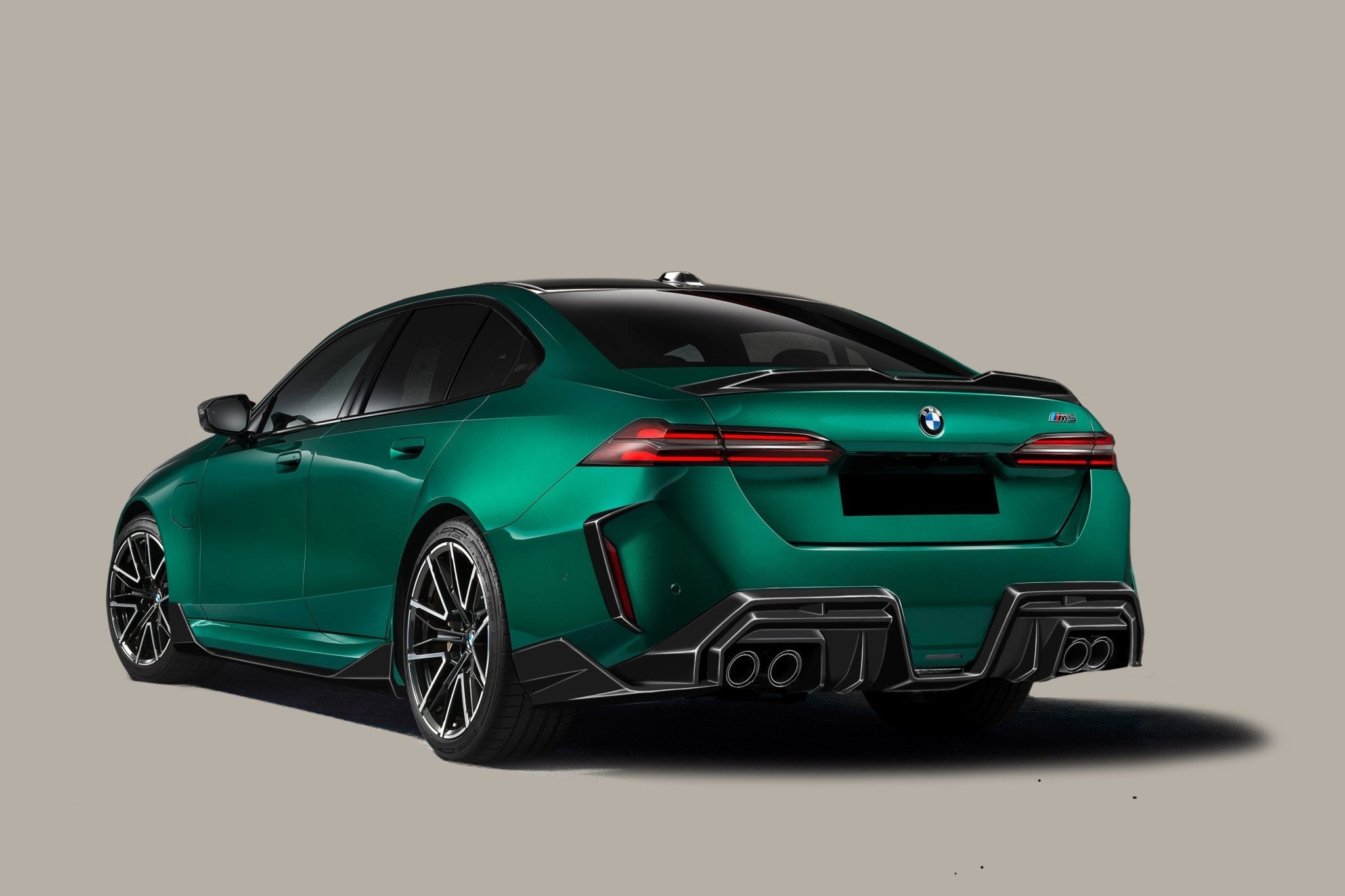 BMW M5 G90 AD Style Autoclave Carbon Fiber Rear Bumper Canards 2024-Up