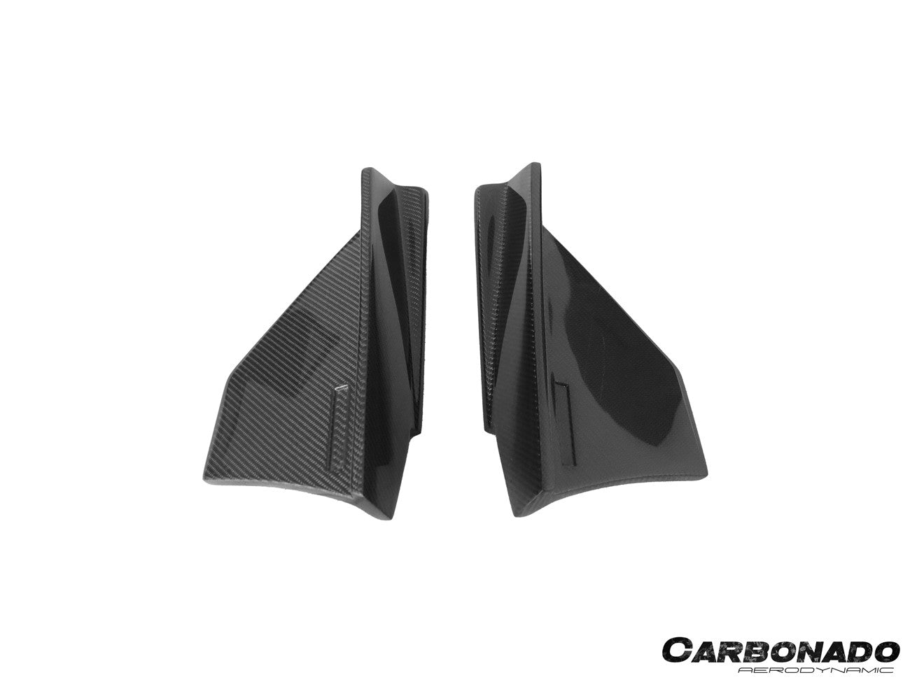 Nissan GT-R R35 VS Style Carbon Fiber Rear Bumper Corner Splitter Caps 2023-2025