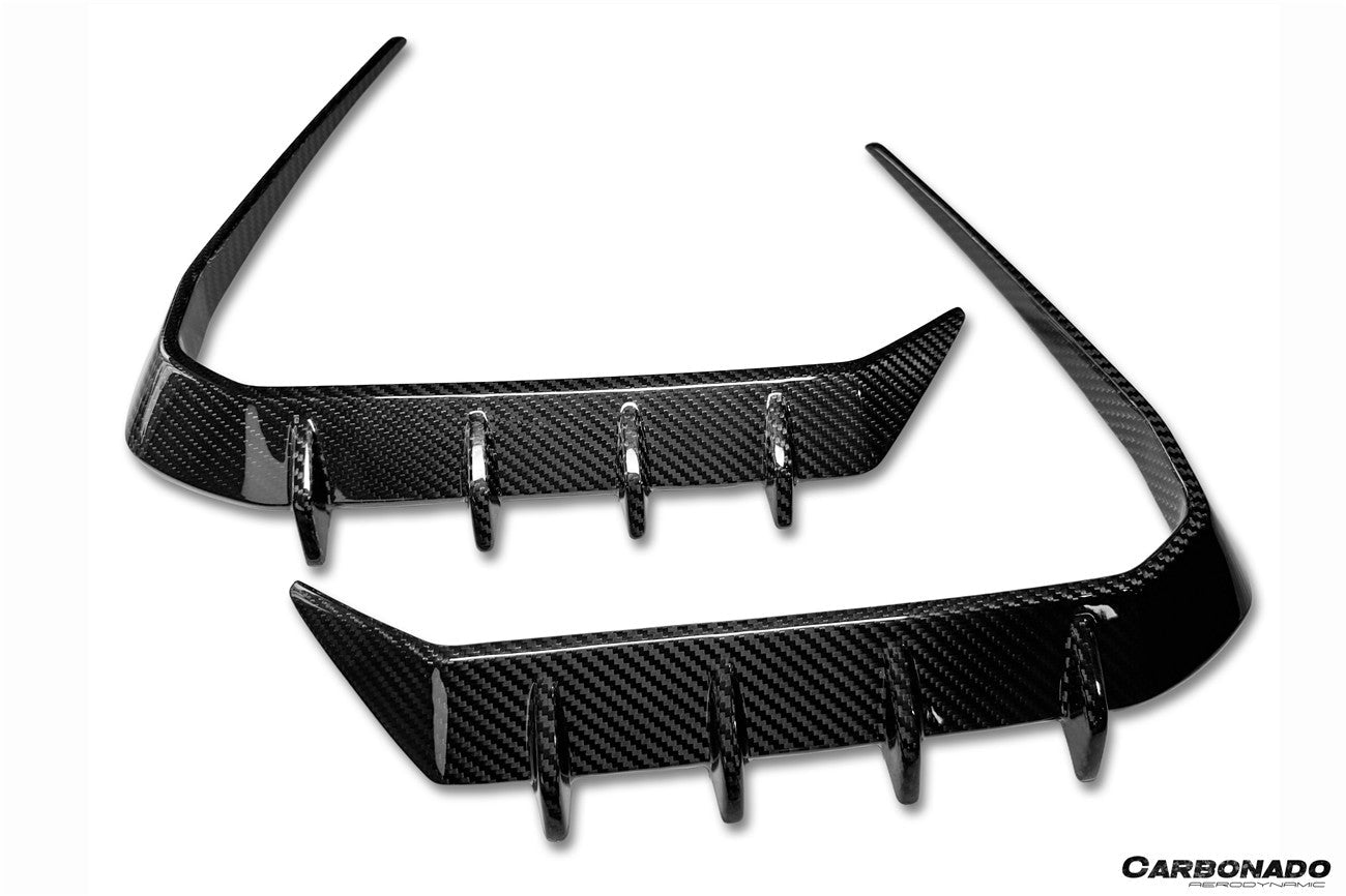 BMW X6 G06 AD Style Autoclave Carbon Fiber Front Bumper Air Inlet Vent Trims 2024-Up