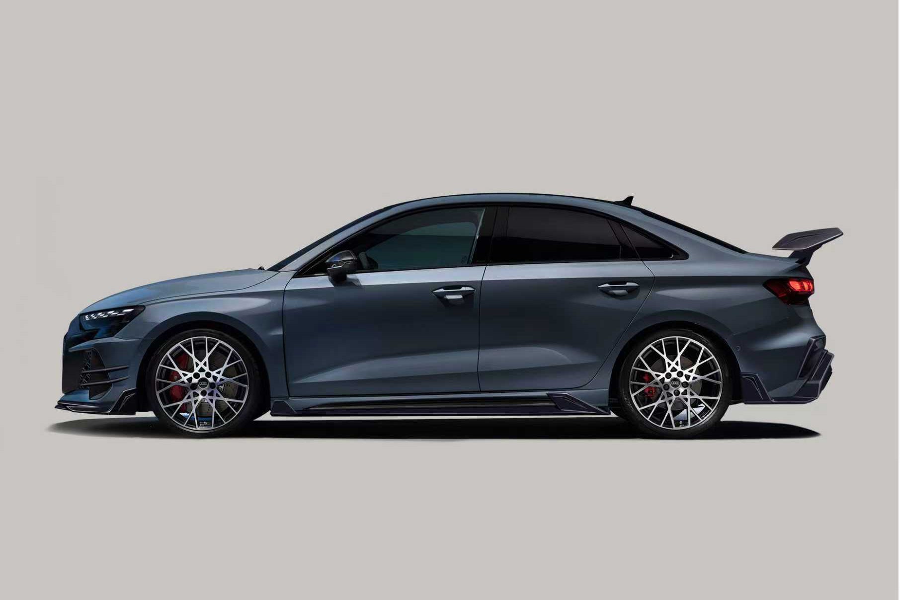 Audi RS3 S3 8Y.5 Sedan AD Style Autoclave Carbon Fiber Side Skirts 2025-Up