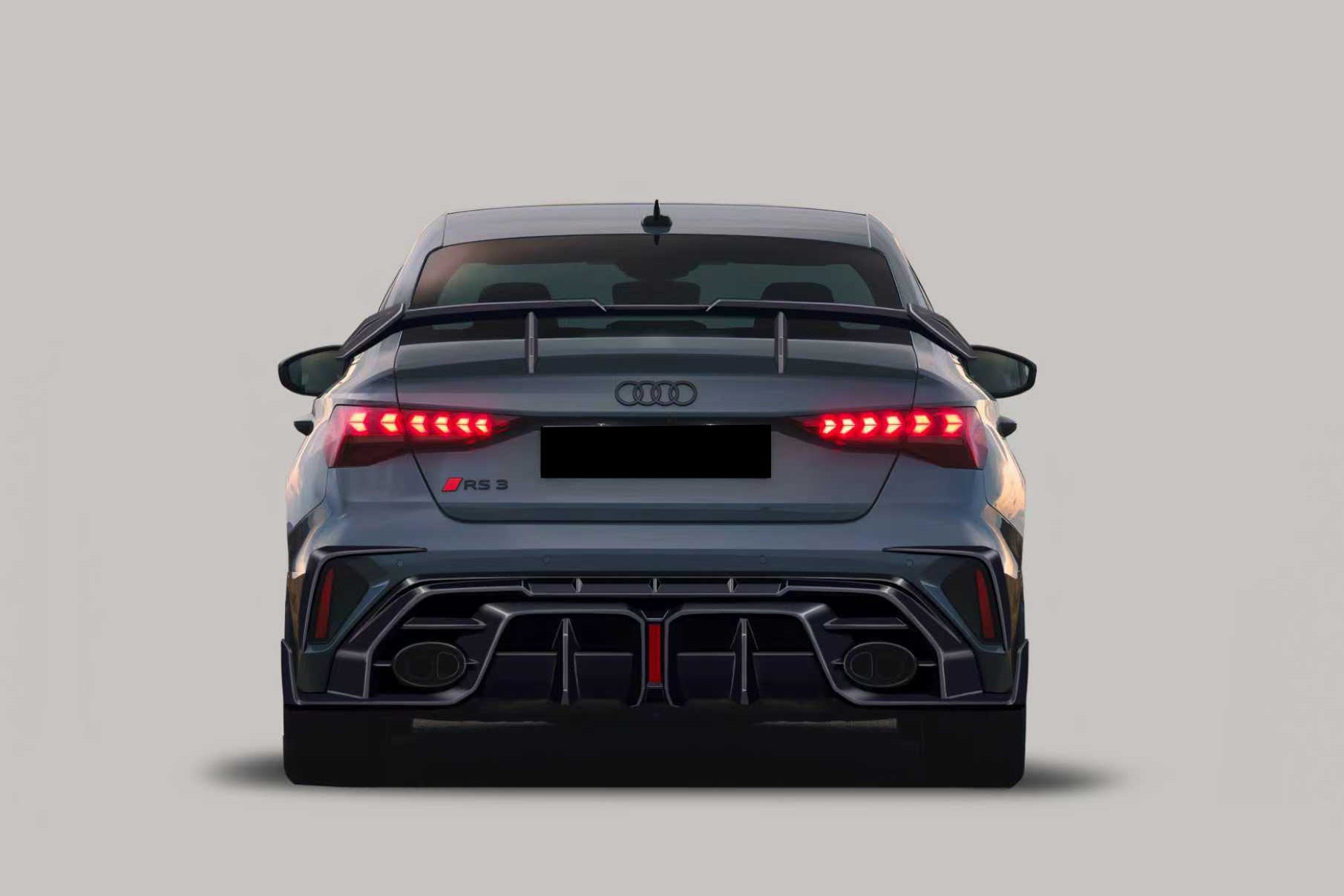 Audi RS3 S3 A3 8Y.5 Sedan AD Style Autoclave Carbon Fiber Trunk Wing Spoiler 2025-2026