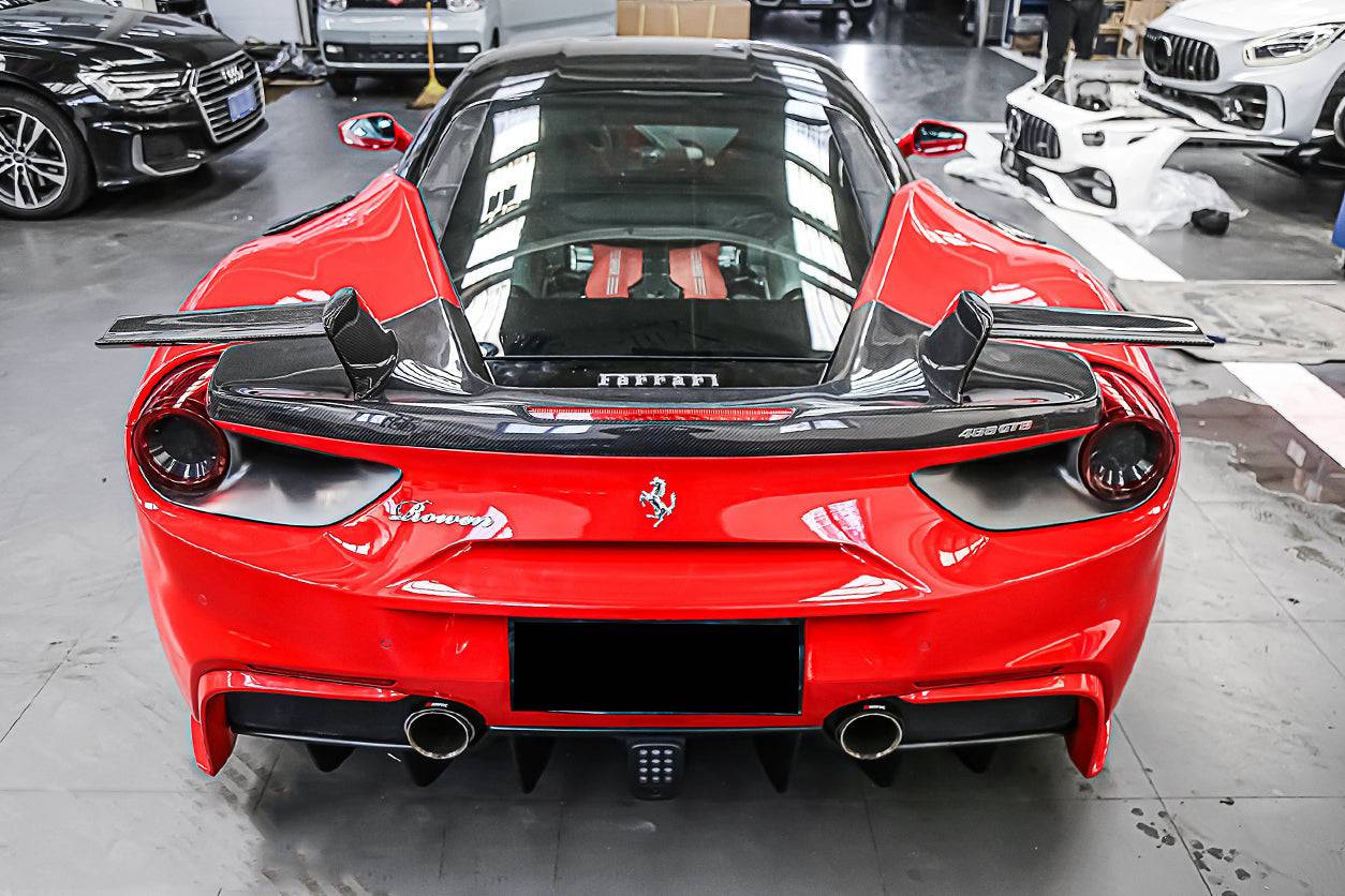 2015-2019 Ferrari 488 GTB MSY Style Trunk Wing Spoiler - Carbonado