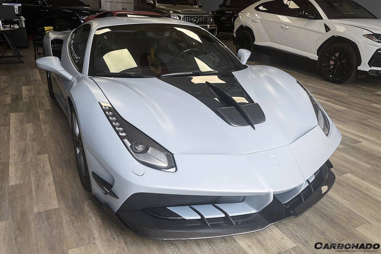2015-2019 Ferrari 488 GTB & Spider MA Style Carbon Fiber Hood - Carbonado