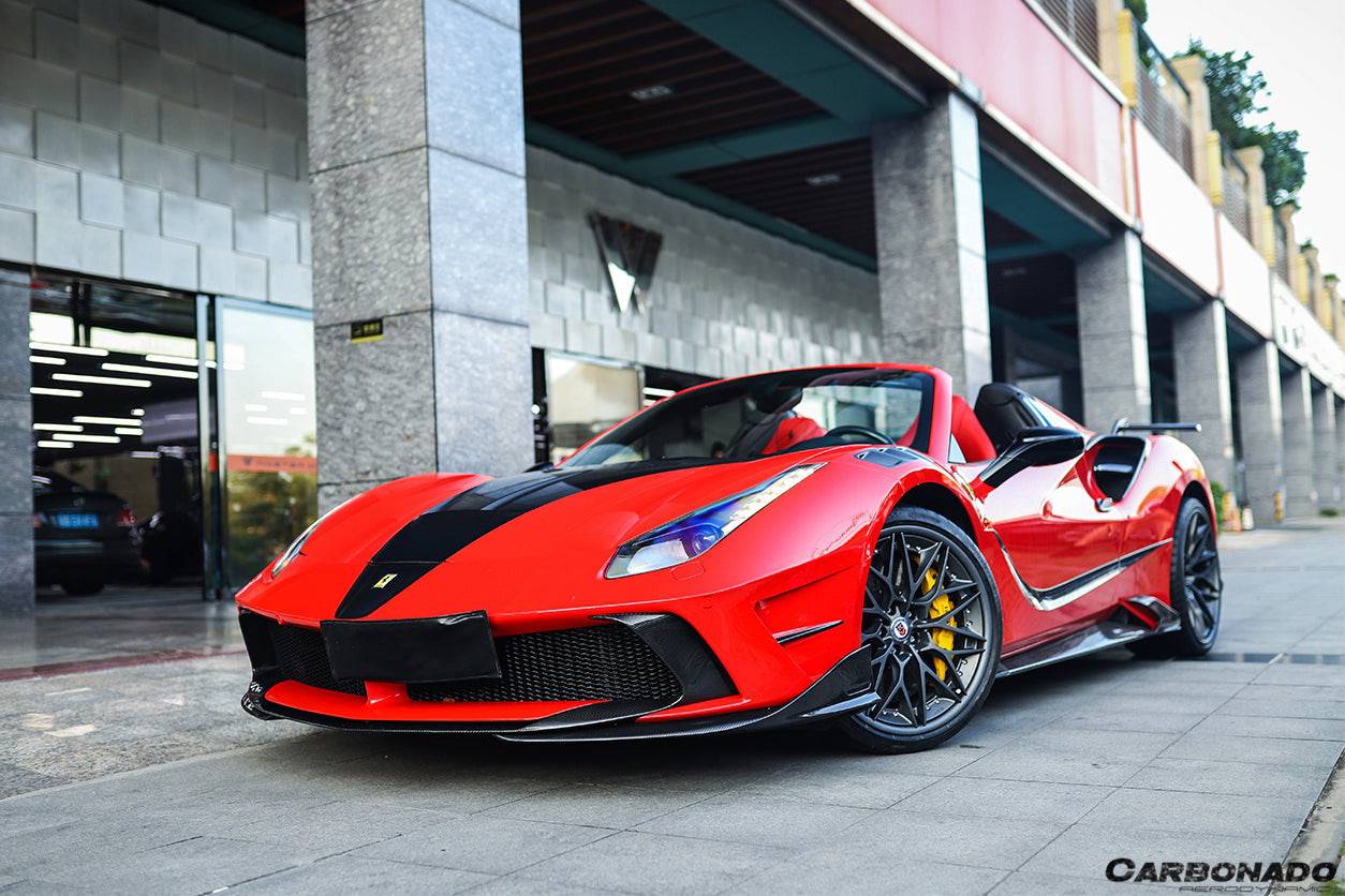 2015-2019 Ferrari 488 GTB & Spider MSY Style Part Carbon Fiber Front Bumper - Carbonado