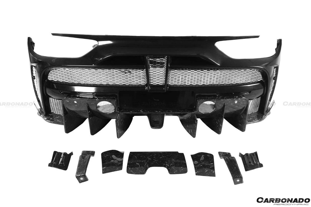 Ferrari 488 GTB Spider MSY Style Partial Carbon Fiber Rear Bumper 2015-2019