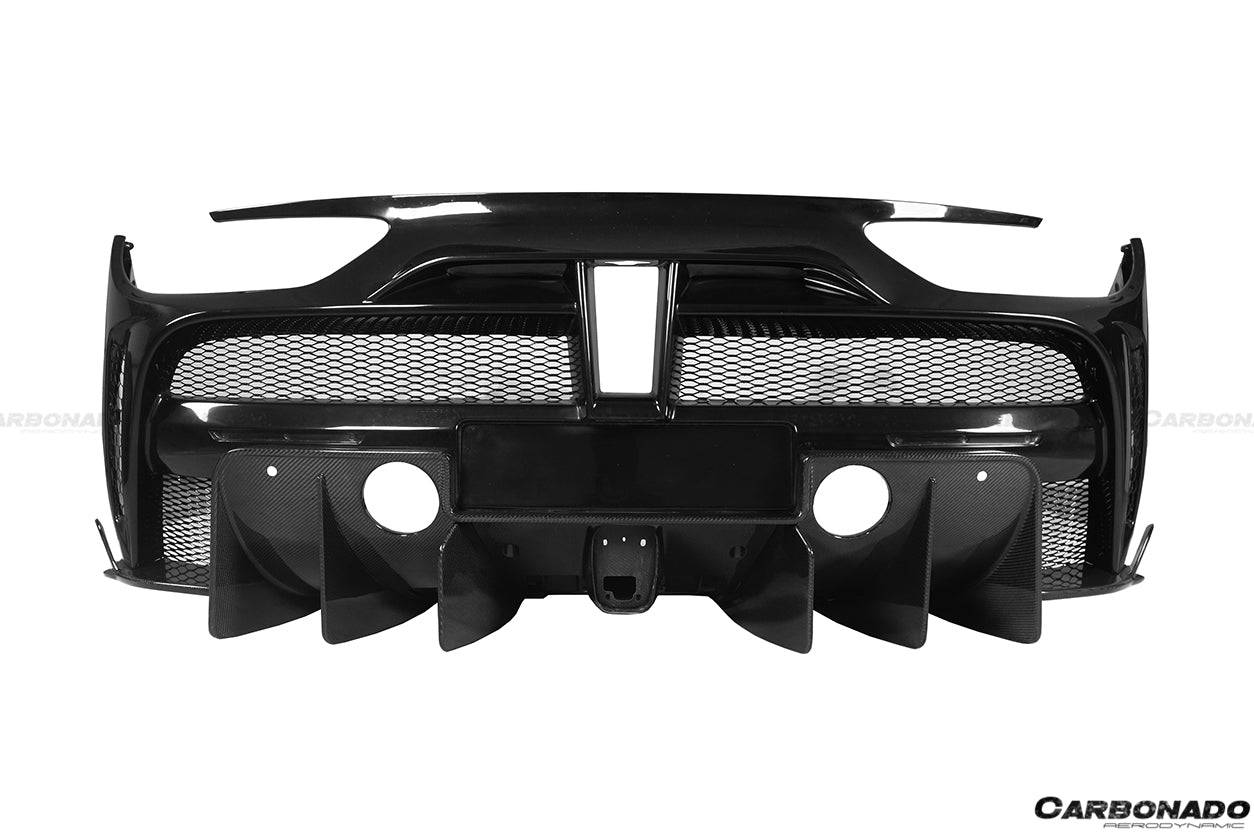 Ferrari 488 GTB Spider MSY Style Partial Carbon Fiber Rear Bumper 2015-2019