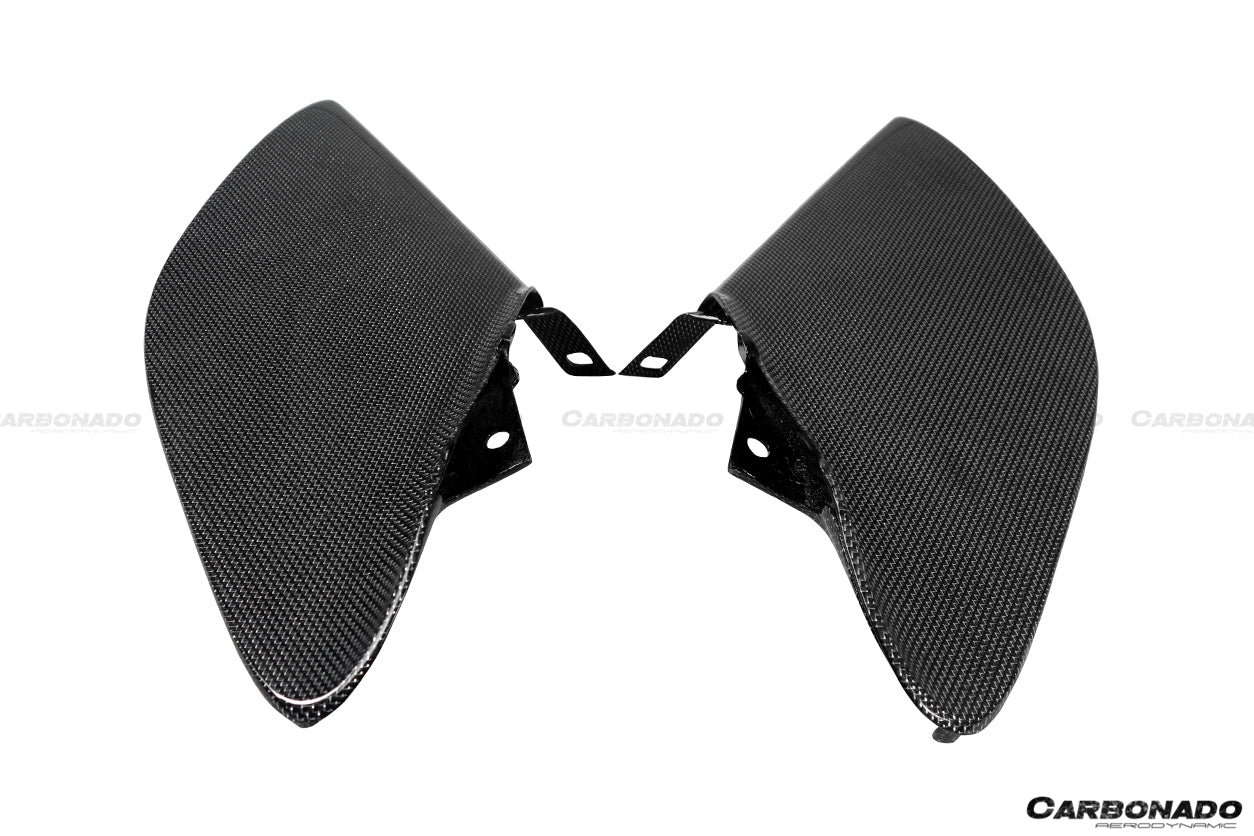 Ferrari 488 F142M GTB Spider OE Style Dry Carbon Fiber Side Air Intake Fins 2015-2020