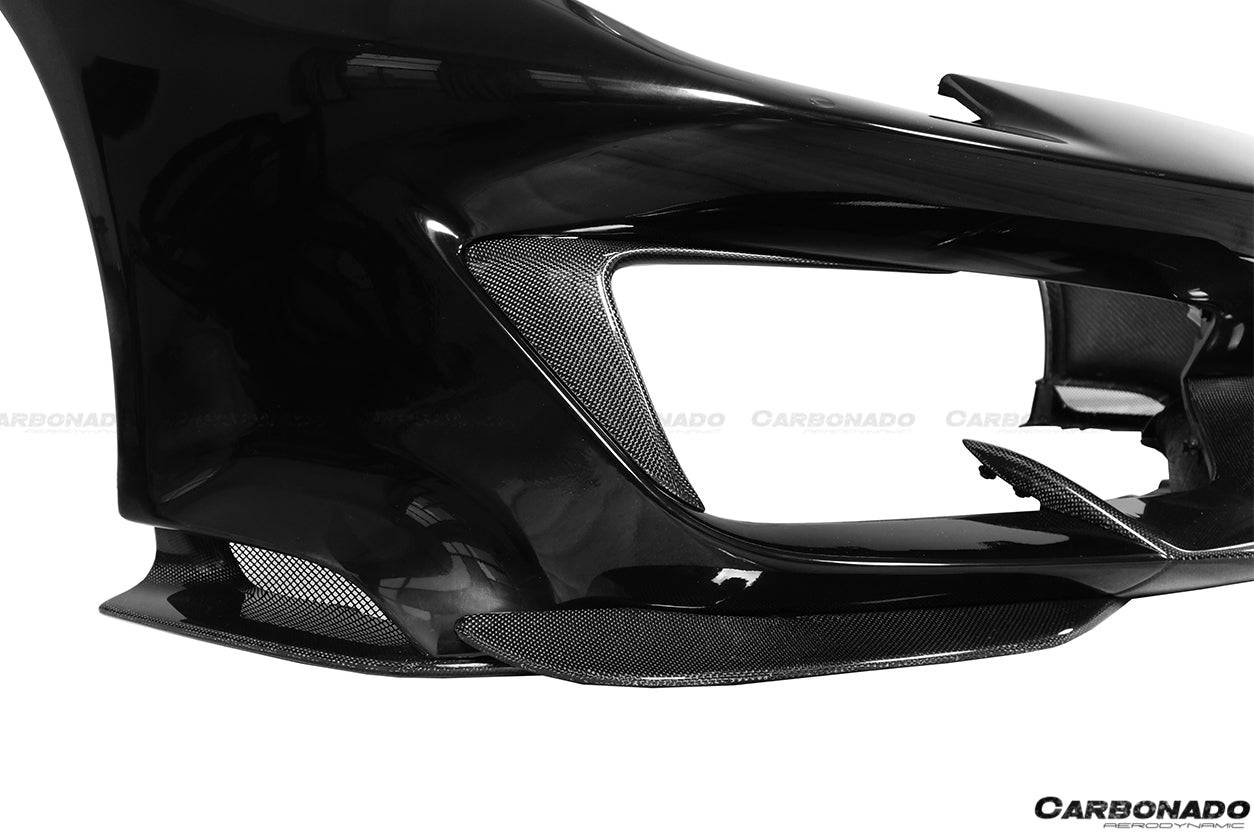 Ferrari 488 Pista F142M OEM Style Partial Carbon Fiber Front Bumper 2018-2020