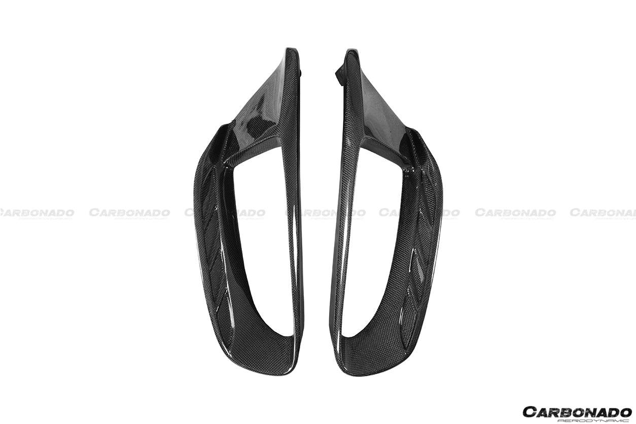 Ferrari 488 F142M GTB Spider Pista Style Carbon Fiber Quarter Panel Side Scoops 2015-2020