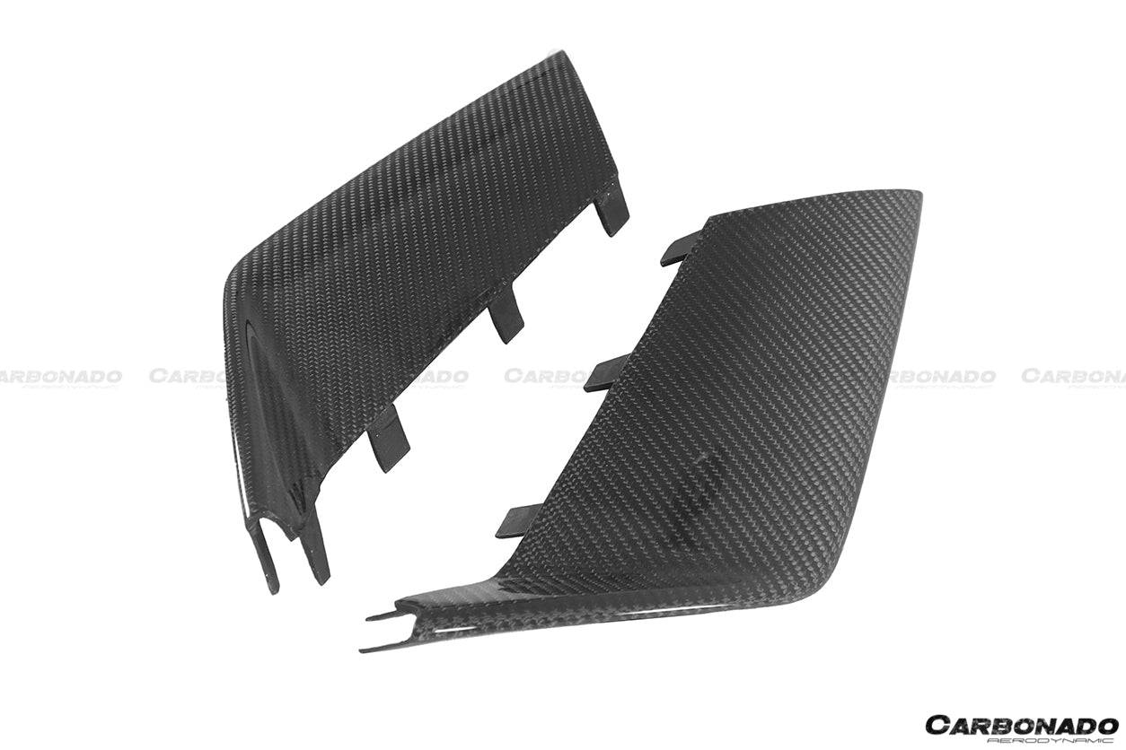 Audi RS6 C7 Avant OE Style Carbon Fiber Front Bumper Caps 2013-2018