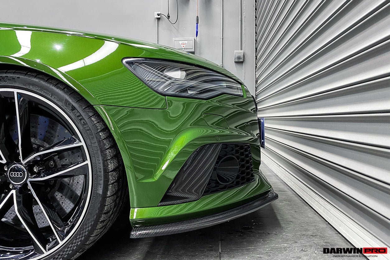 Audi RS6 Avant C7 Carbon Fiber Front Bumper Caps 2013-2018