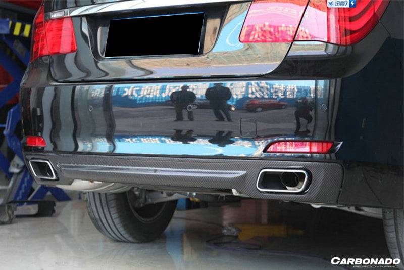 2009-2014 BMW 7 Series F01 OEM Style Carbon Fiber Rear Lip - Carbonado