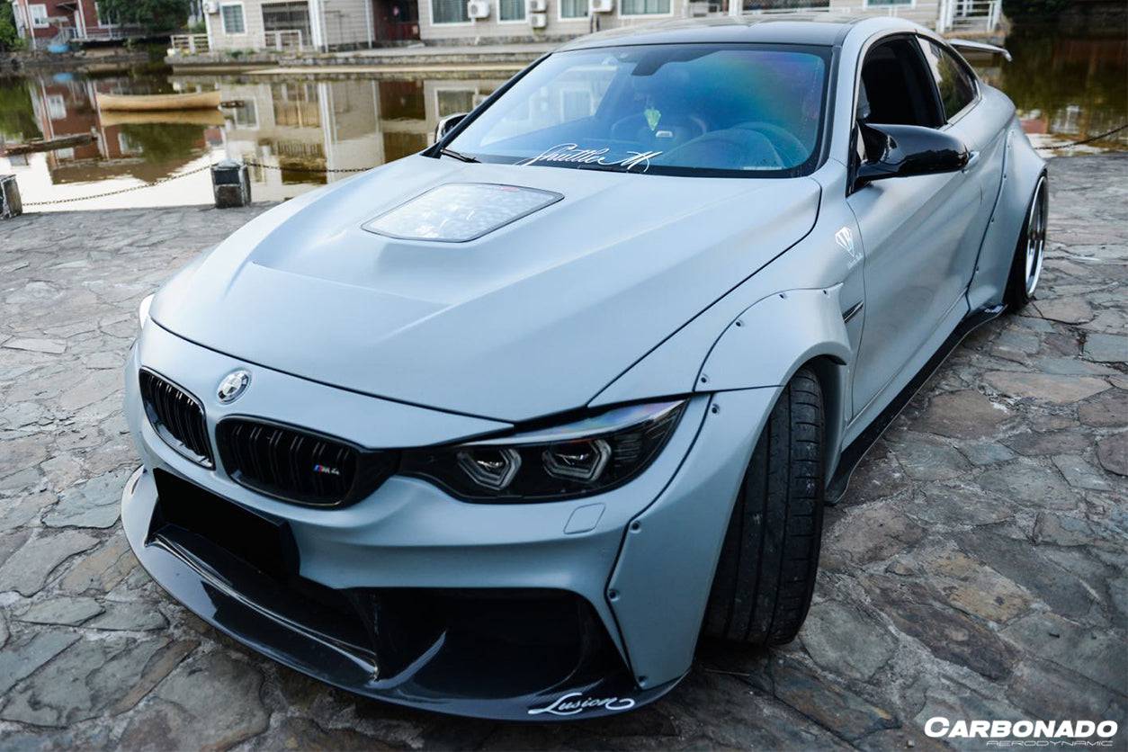 2014-2020 BMW F82 & F83 M4 DE Style Partial Carbon Fiber Aero - Full Kit - Carbonado