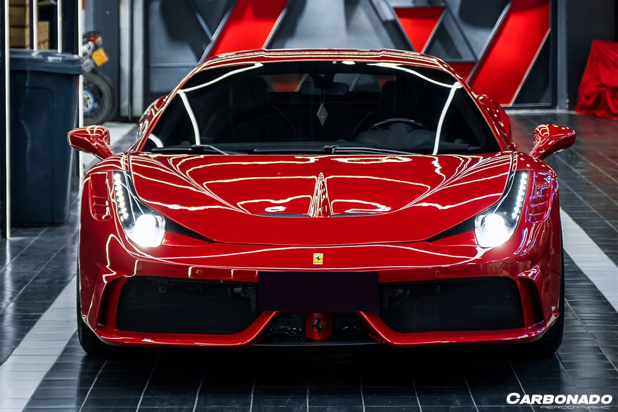 2010-2015 Ferrari 458 Coupe & Spider SP Style Hood - Carbonado