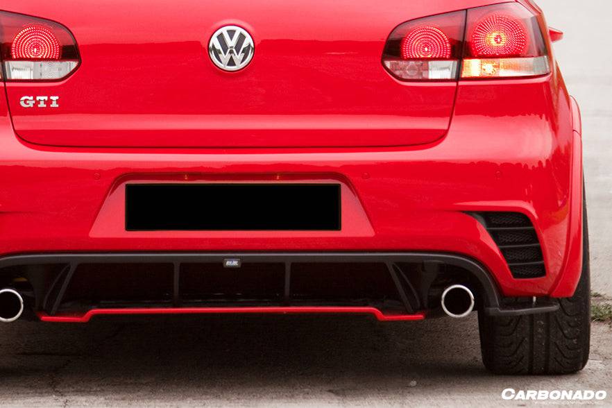 2010-2013 Volkswagen Golf 6 R20 GTI Rz Style Rear Bmper (Dual Exhaust) - Carbonado
