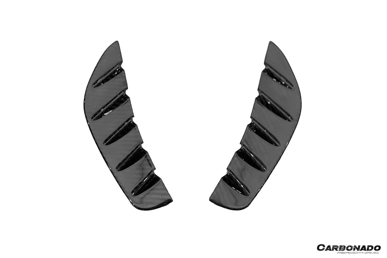Lotus Emira NYO MNK Style Dry Carbon Fiber Front Bumper Vent Trims 2021-2024