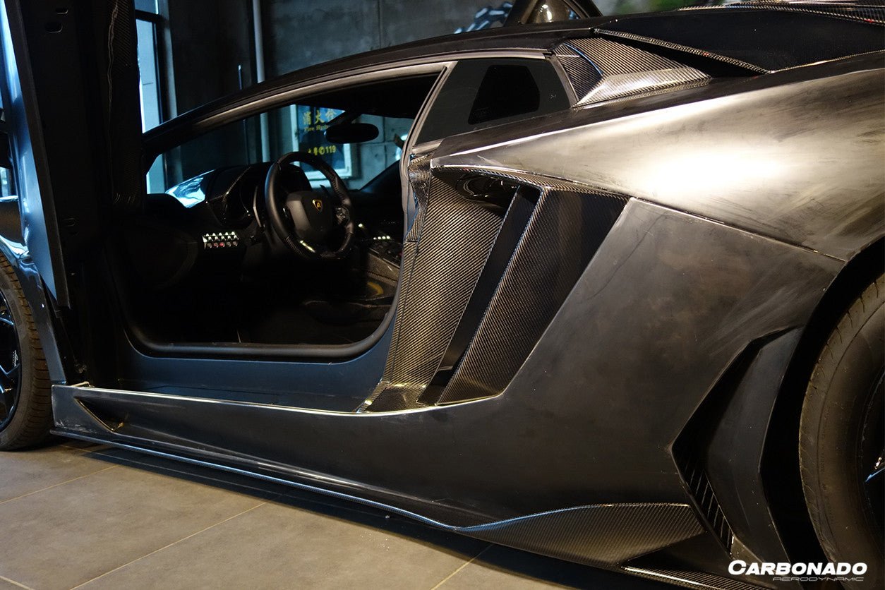 Lamborghini Aventador LP700 Coupe LB834 BKSS Style Carbon Fiber Quarter Panel Fender Vent Outside 2011-2016