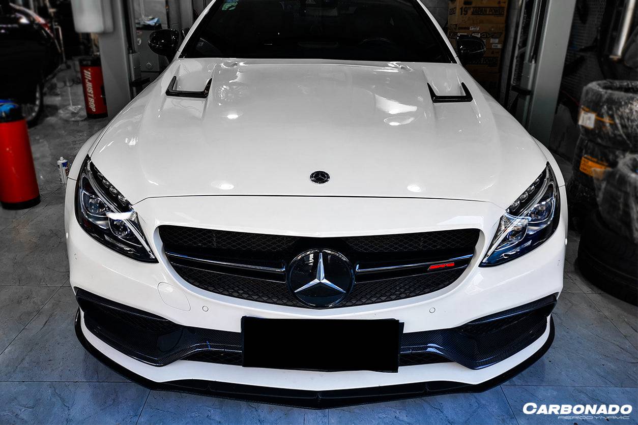 2015-2021 Mercedes Benz W205 C63S AMG Sedan & Coupe BKSS Style Hood - Carbonado