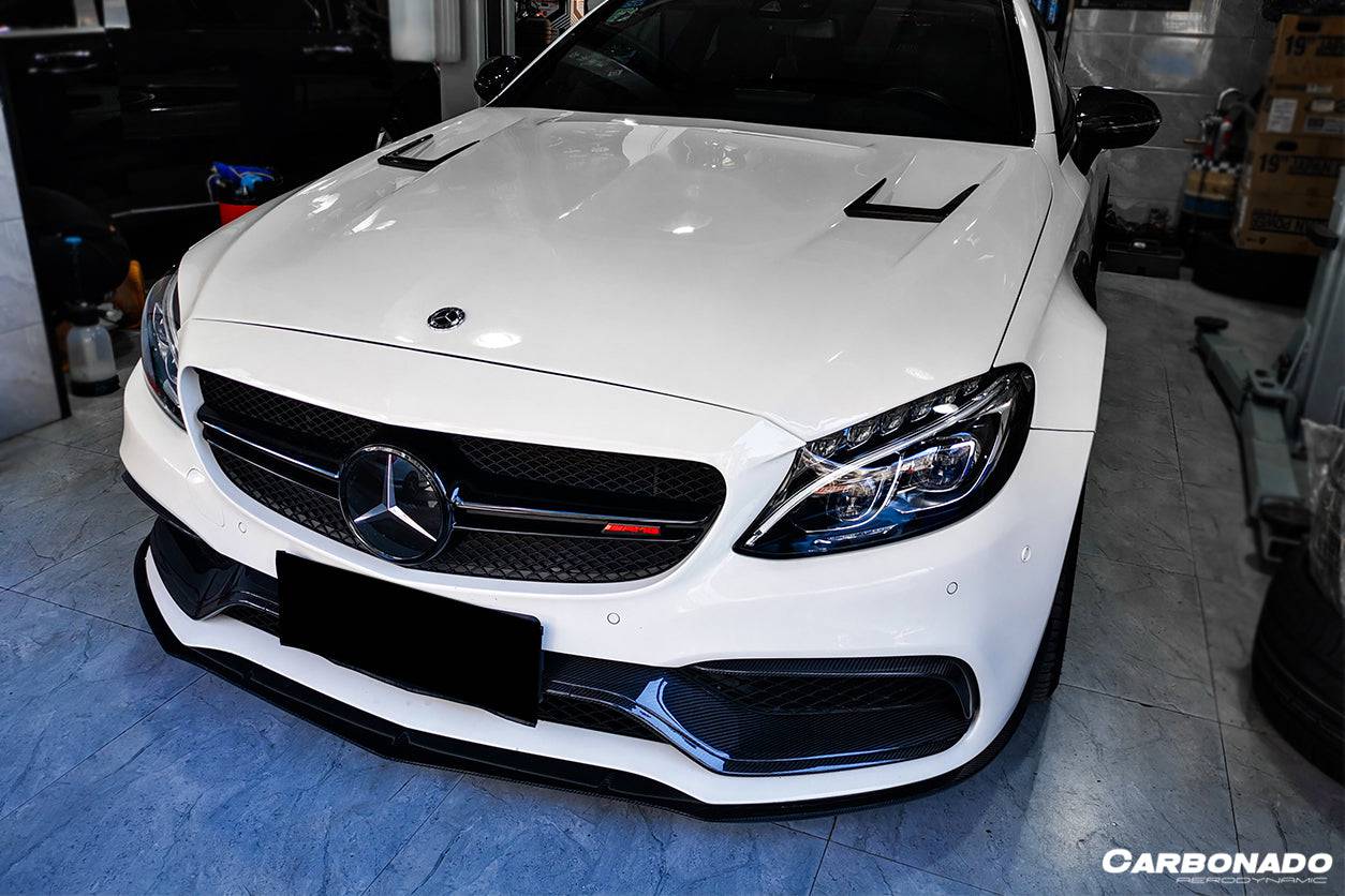 2015-2021 Mercedes Benz W205 C63S AMG Sedan & Coupe BKSS Style Hood - Carbonado
