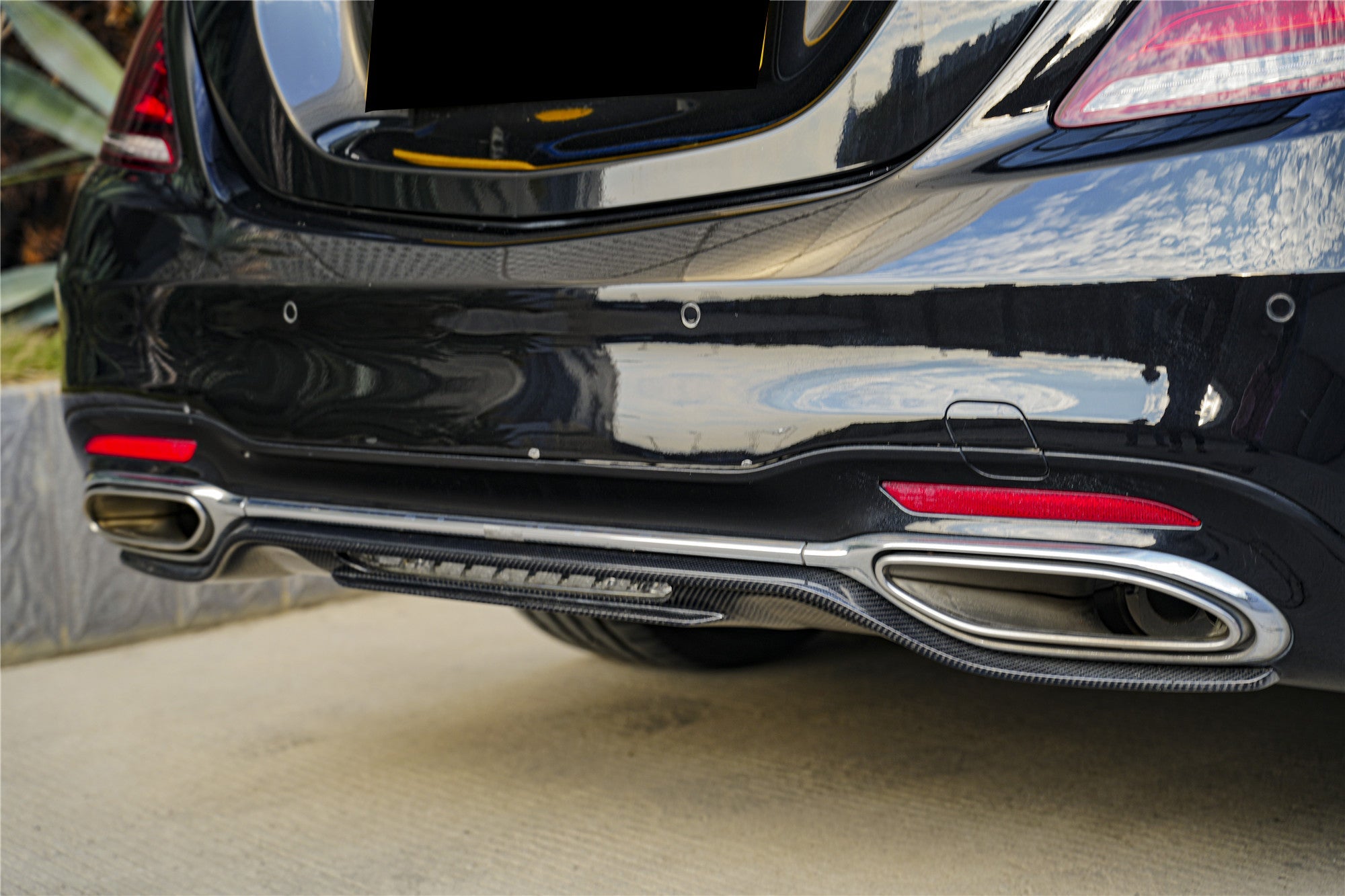Mercedes Benz S Class W222 IA Style Carbon Fiber Rear Diffuser 2018-2020