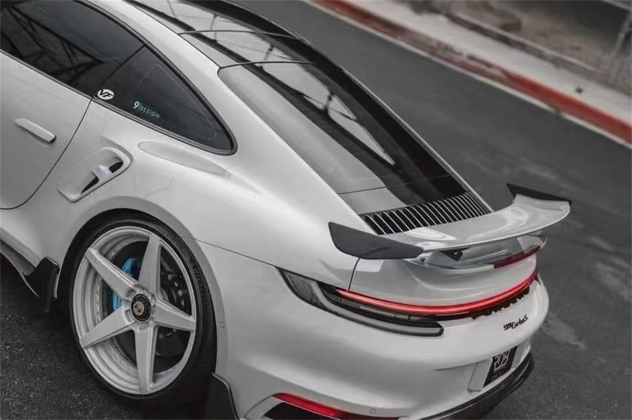 Porsche 911 992.1 Turbo S 9D Style Autoclave Carbon Fiber Wing Trunk Spoiler 2020-2024