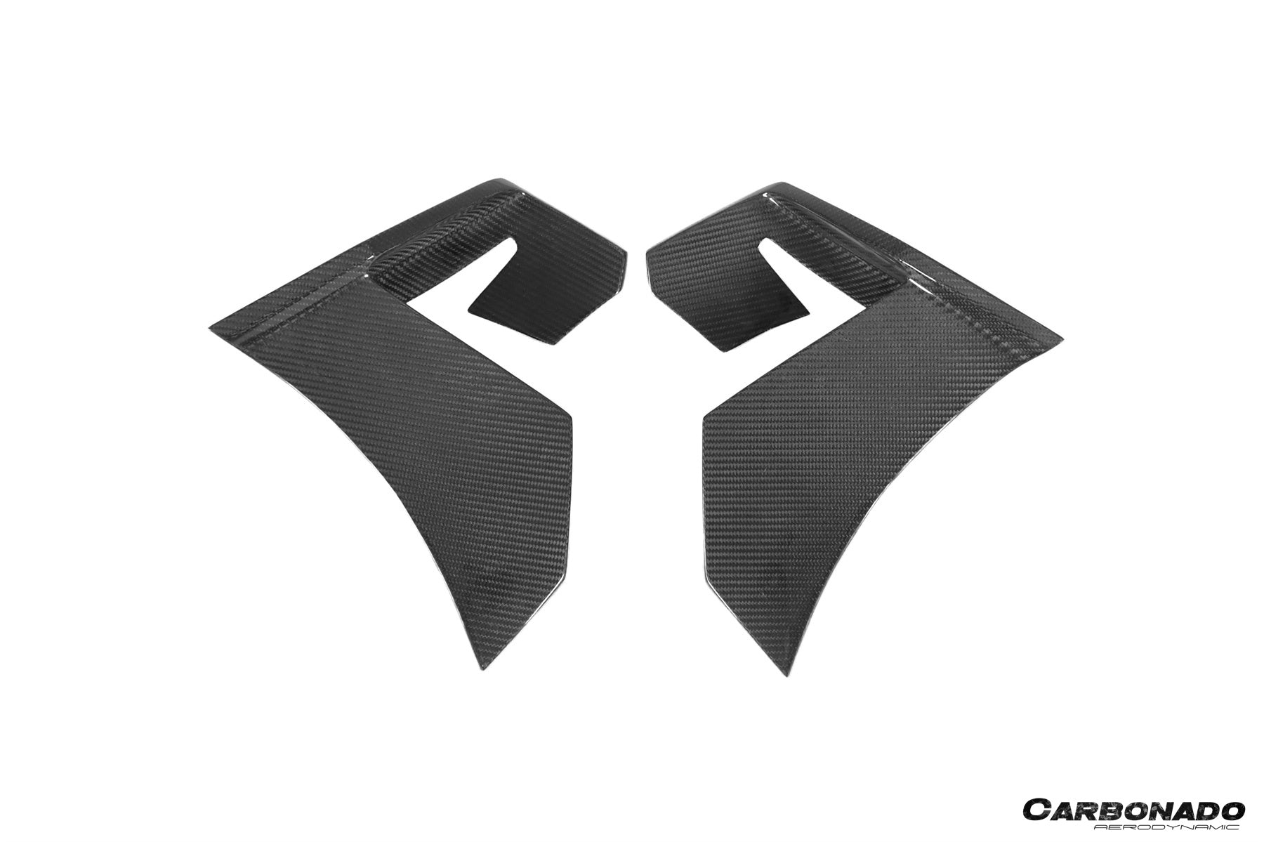 2020 - 2023 McLaren GT WP Style DRY Carbon Fiber Rear Bumper Side Canards